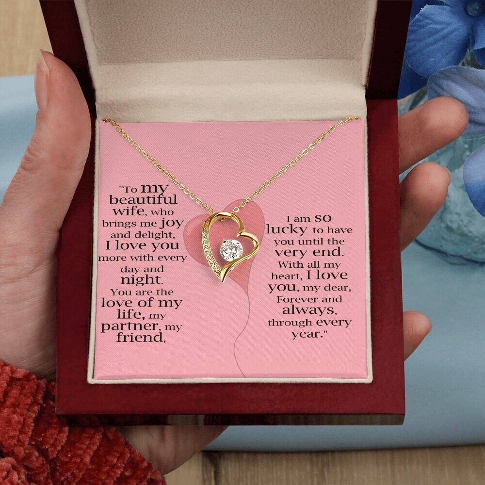 Handmade cards with a unique and artistic flair for my lovely wife, present for wife, necklace for wife