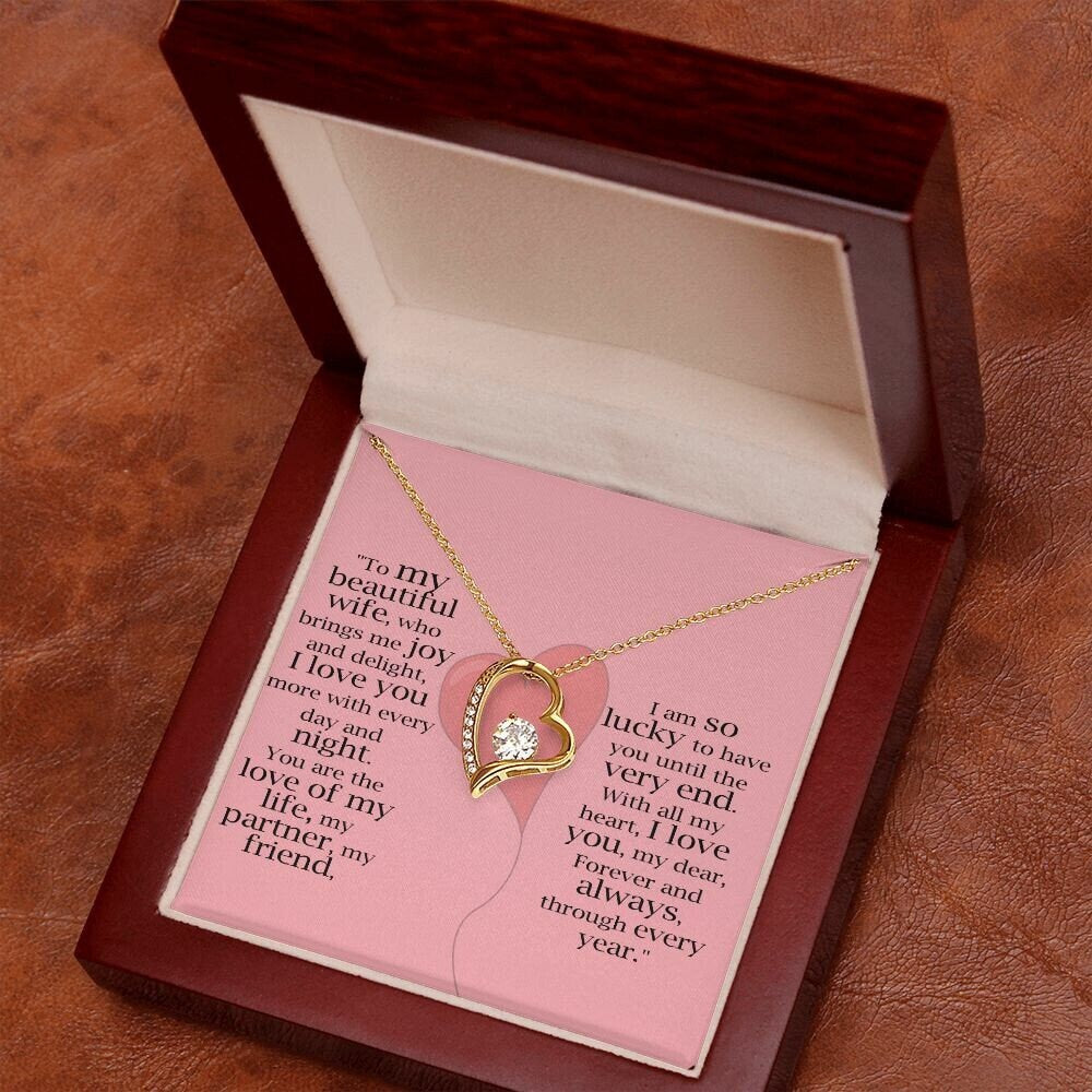 Handmade cards with a unique and artistic flair for my lovely wife, present for wife, necklace for wife