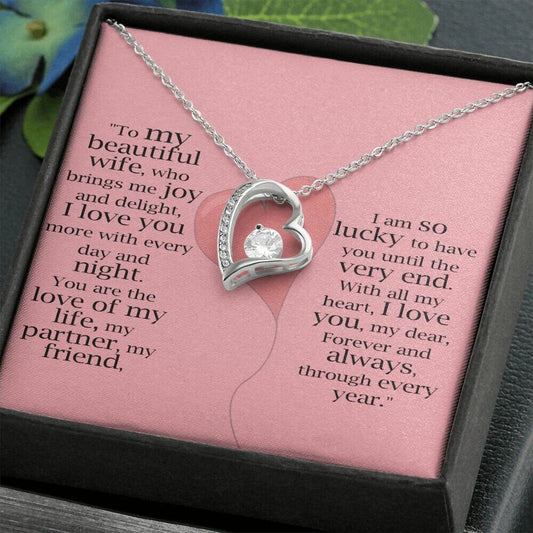 Handmade cards with a unique and artistic flair for my lovely wife, present for wife, necklace for wife