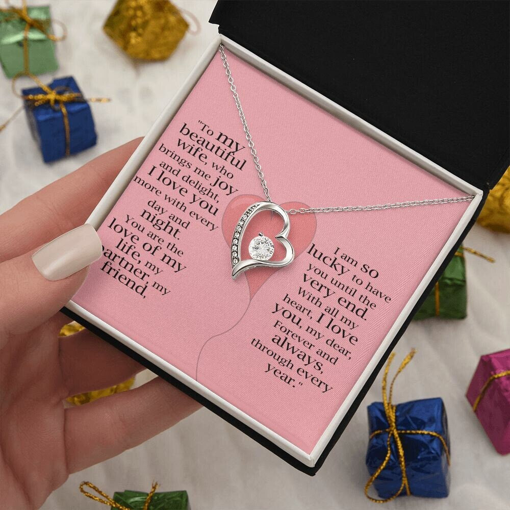 Handmade cards with a unique and artistic flair for my lovely wife, present for wife, necklace for wife